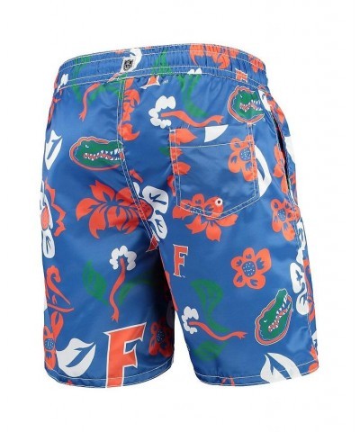 Men's Royal Florida Gators Floral Volley Swim Trunks $36.39 Swimsuits