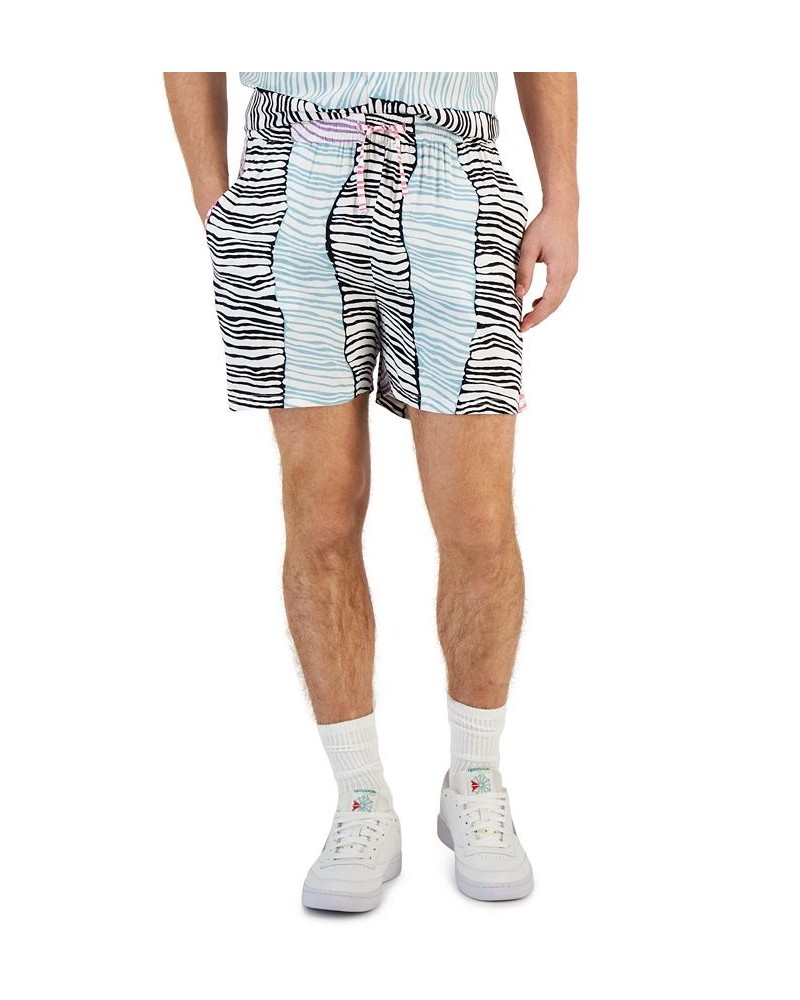 Men's Synest Elastic Drawstring Printed 4 1/2" Shorts Black $32.90 Shorts