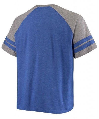 Men's Big and Tall Royal, Heathered Gray Los Angeles Rams Two-Stripe Tri-Blend Raglan T-shirt $23.99 T-Shirts