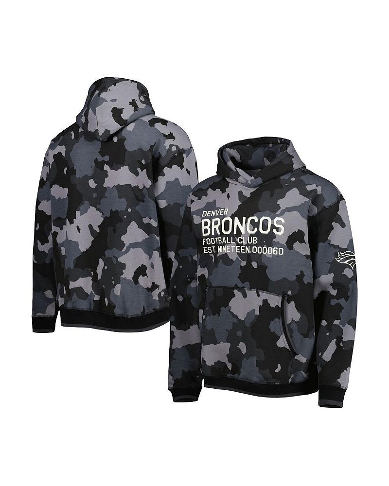 Men's Black Denver Broncos Camo Pullover Hoodie $39.36 Sweatshirt