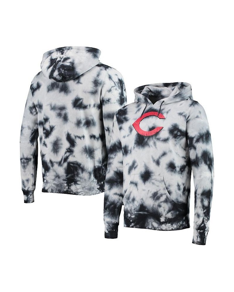 Men's Black Cincinnati Reds Tie-Dye Pullover Hoodie $46.79 Sweatshirt