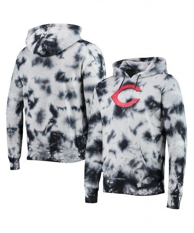 Men's Black Cincinnati Reds Tie-Dye Pullover Hoodie $46.79 Sweatshirt