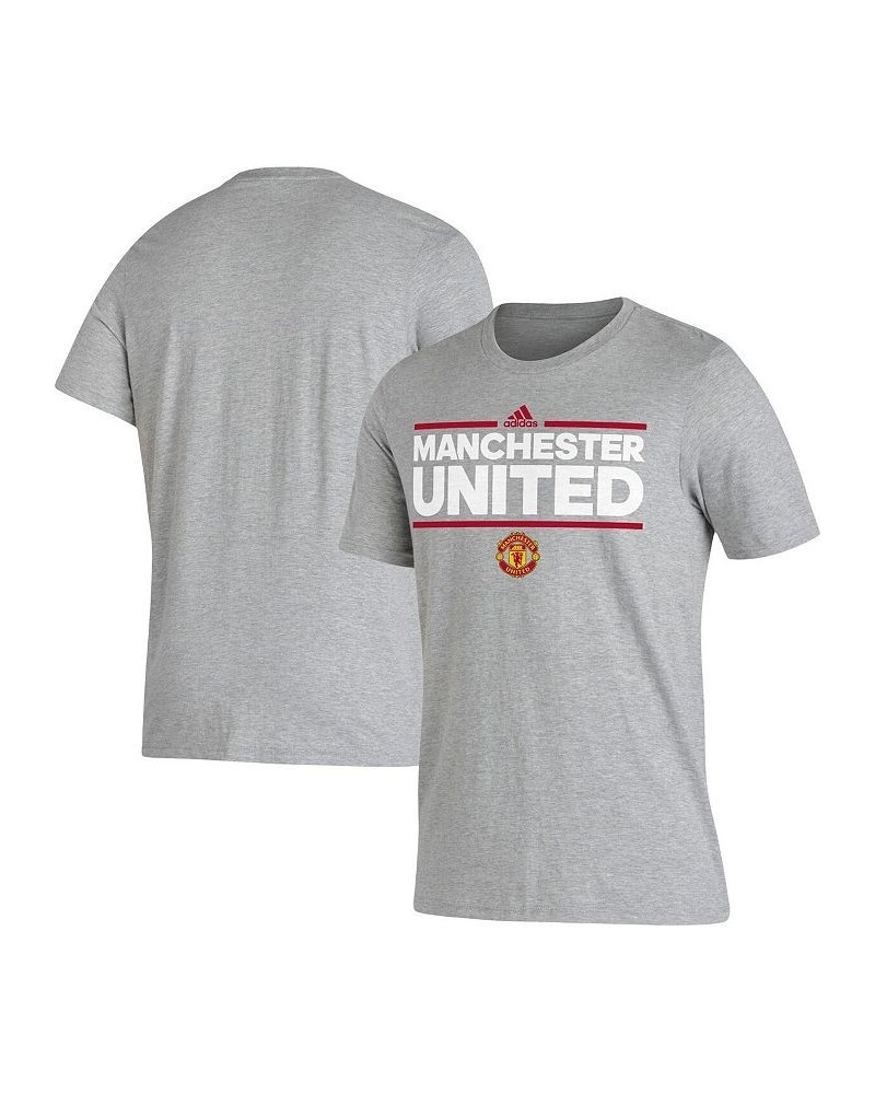 Men's Heather Gray Manchester United Lockup T-shirt $15.80 T-Shirts