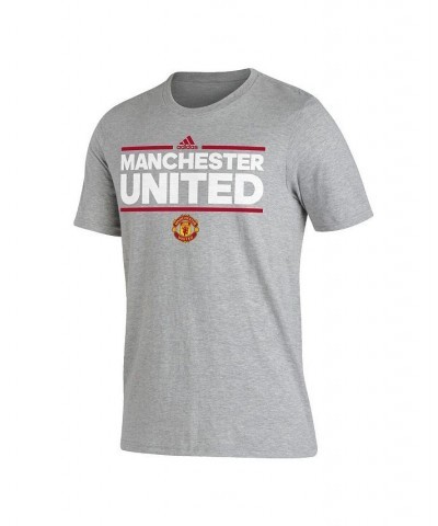 Men's Heather Gray Manchester United Lockup T-shirt $15.80 T-Shirts