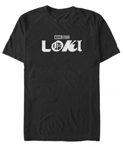 Men's Loki Logo Short Sleeve Crew T-shirt Black $18.19 T-Shirts