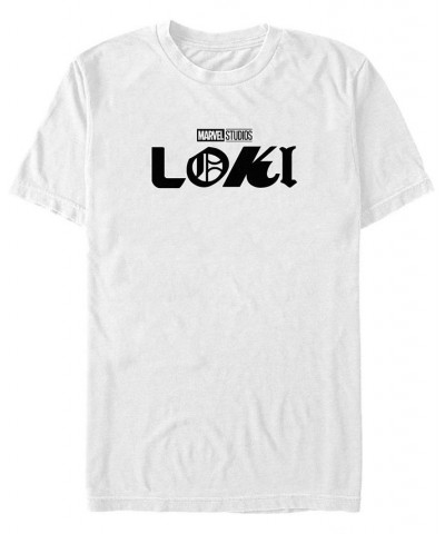 Men's Loki Logo Short Sleeve Crew T-shirt Black $18.19 T-Shirts