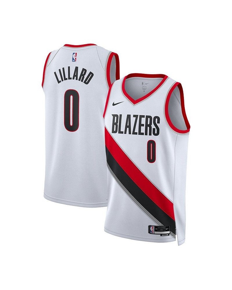 Men's Damian Lillard White Portland Trail Blazers 2022/23 Swingman Jersey - Association Edition $53.99 Jersey