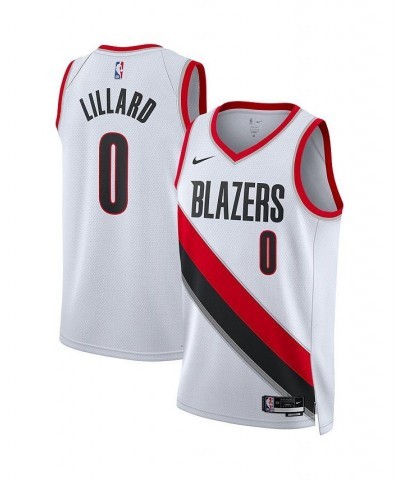 Men's Damian Lillard White Portland Trail Blazers 2022/23 Swingman Jersey - Association Edition $53.99 Jersey