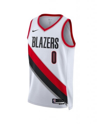 Men's Damian Lillard White Portland Trail Blazers 2022/23 Swingman Jersey - Association Edition $53.99 Jersey