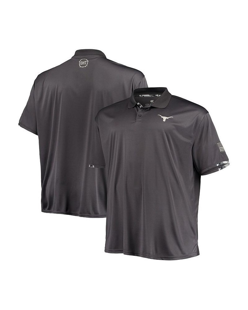 Men's Big and Tall Charcoal Texas Longhorns OHT Military-Inspired Appreciation Digital Camo Polo Shirt $28.60 Polo Shirts