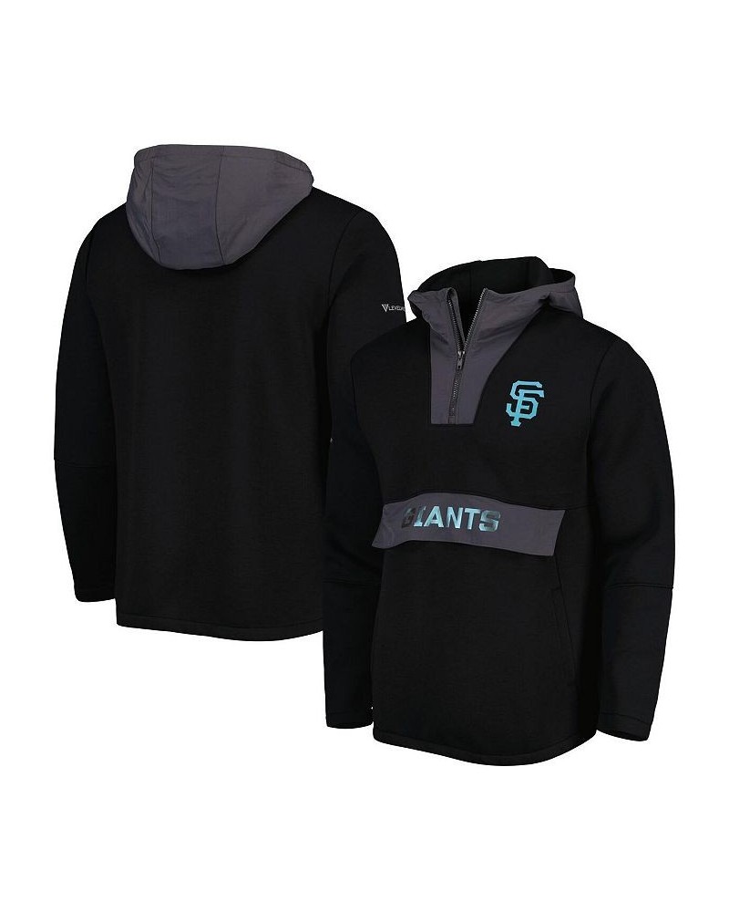 Men's Black San Francisco Giants Ruckus Quarter-Zip Hoodie $64.40 Sweatshirt