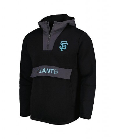 Men's Black San Francisco Giants Ruckus Quarter-Zip Hoodie $64.40 Sweatshirt