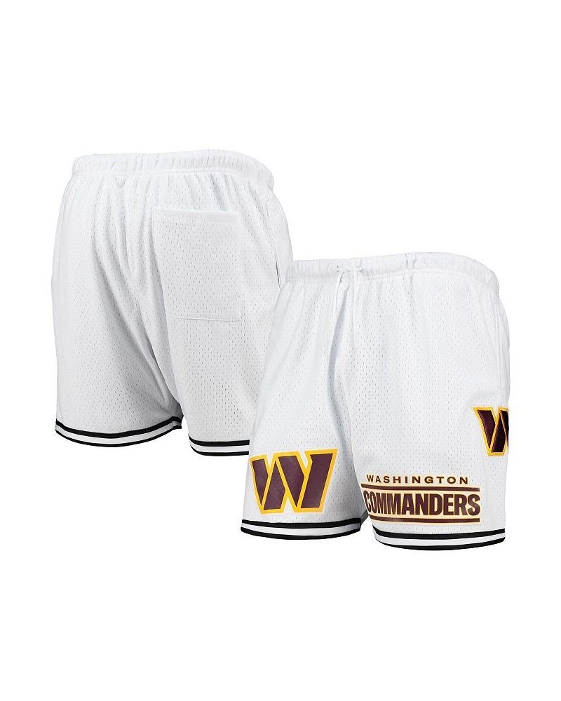 Men's White Washington Commanders Mesh Shorts $46.00 Shorts