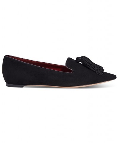 Women's Adore Tassel Pointed-Toe Loafer Flats Black $83.20 Shoes