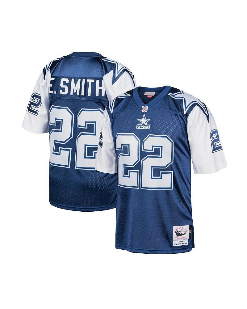 Men's Mitchell & Ness Emmitt Smith Navy Dallas Cowboys 1995 Authentic Throwback Retired Player Jersey $93.00 T-Shirts