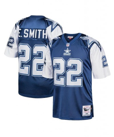 Men's Mitchell & Ness Emmitt Smith Navy Dallas Cowboys 1995 Authentic Throwback Retired Player Jersey $93.00 T-Shirts