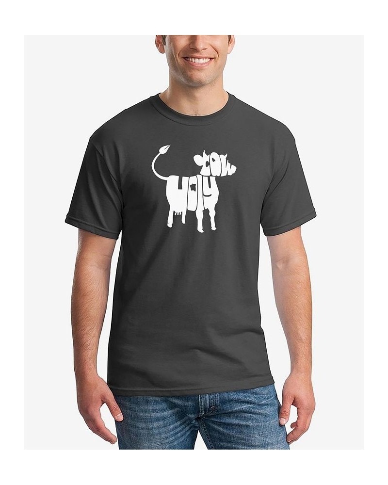 Men's Holy Cow Word Art Short Sleeve T-shirt Gray $19.94 T-Shirts