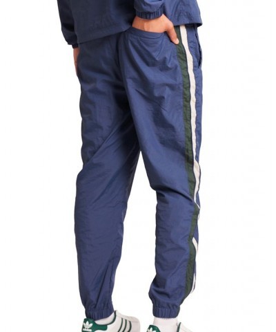 Men's Classic-Fit Side Stripe Track Pants Blue $43.00 Pants