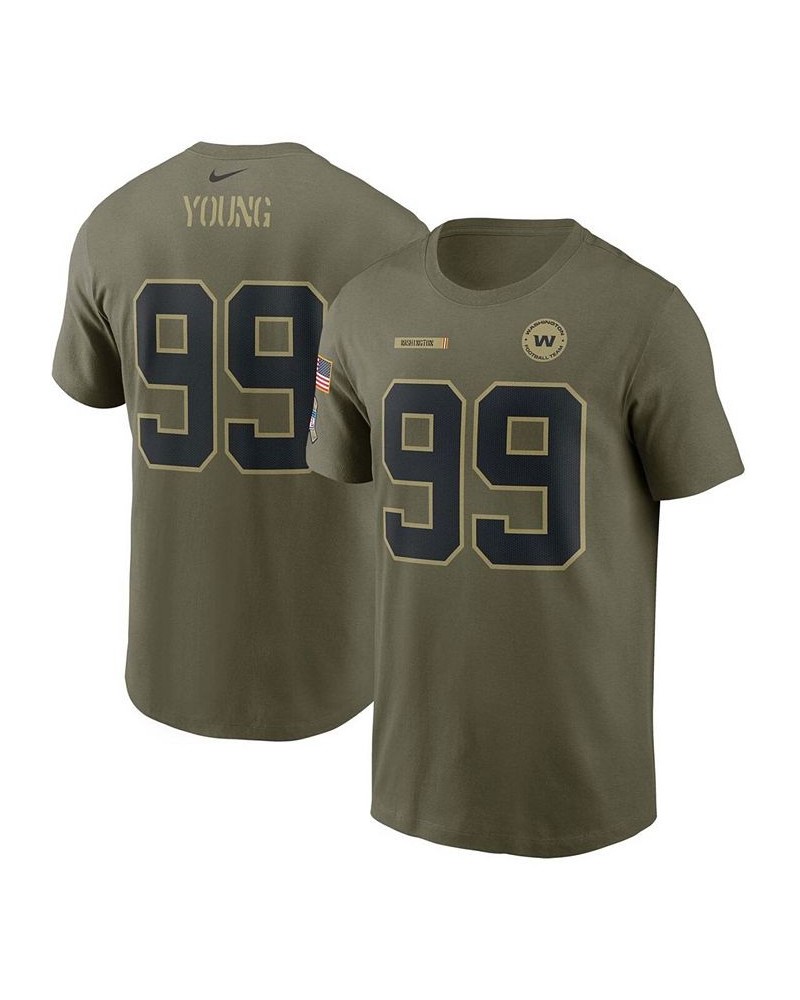 Men's Chase Young Camo Washington Football Team 2021 Salute To Service Name and Number T-shirt $19.20 T-Shirts