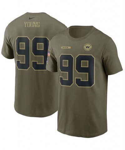 Men's Chase Young Camo Washington Football Team 2021 Salute To Service Name and Number T-shirt $19.20 T-Shirts