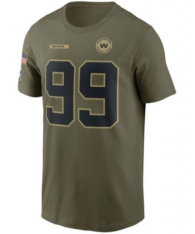 Men's Chase Young Camo Washington Football Team 2021 Salute To Service Name and Number T-shirt $19.20 T-Shirts