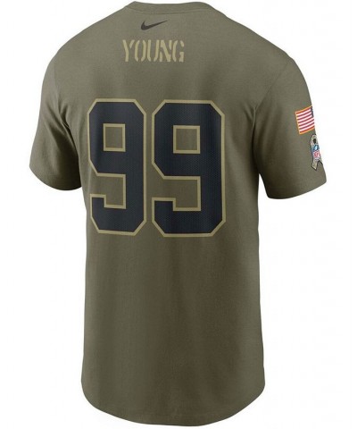 Men's Chase Young Camo Washington Football Team 2021 Salute To Service Name and Number T-shirt $19.20 T-Shirts