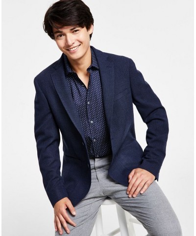 Men’s Slim-Fit Wool Textured Sport Coat Blue $80.00 Blazers