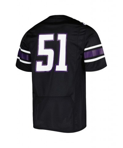 Men's 51 Black Northwestern Wildcats Team Wordmark Replica Football Jersey $58.80 Jersey