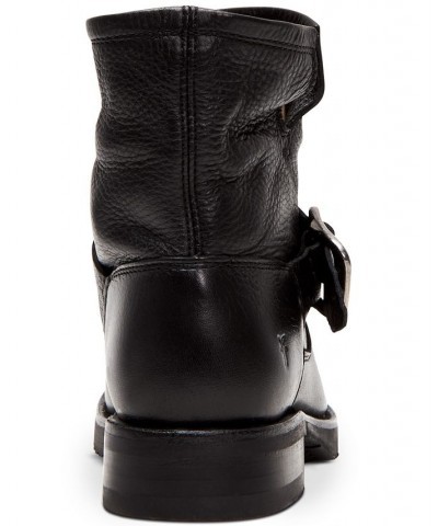 Women's Veronica Leather Booties Black $112.32 Shoes