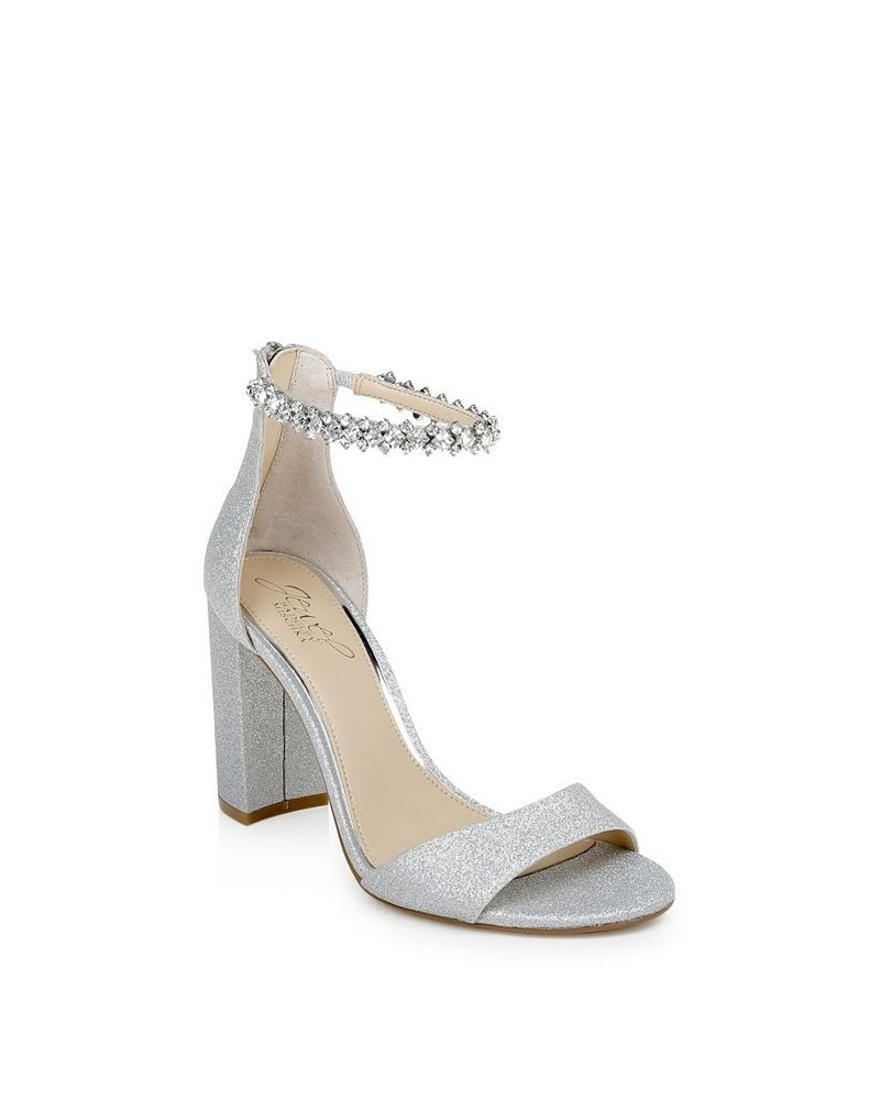 Women's Louise Evening Sandal Silver $50.04 Shoes