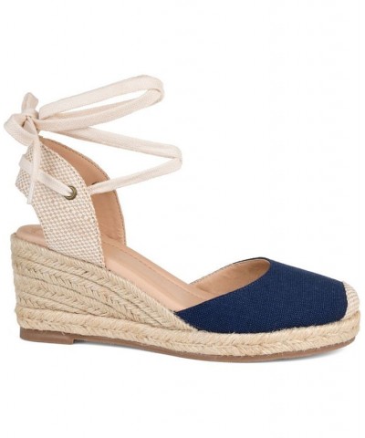 Women's Monte Espadrille Sandals Blue $53.99 Shoes