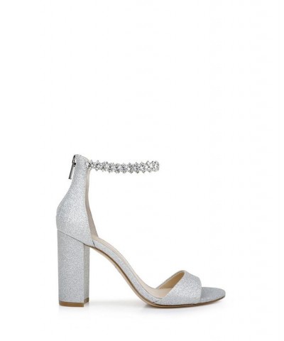 Women's Louise Evening Sandal Silver $50.04 Shoes