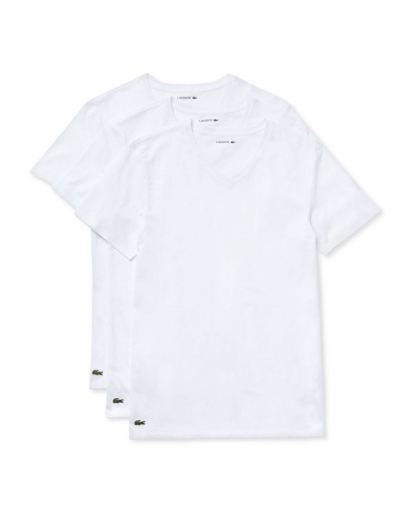 Men's V-Neck Lounge Slim Fit Undershirt Set, 3-Piece White $22.05 Undershirt