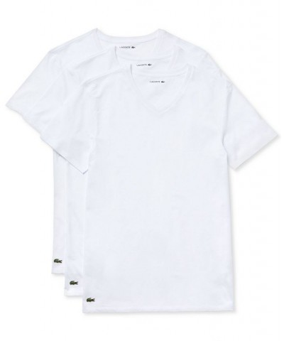 Men's V-Neck Lounge Slim Fit Undershirt Set, 3-Piece White $22.05 Undershirt