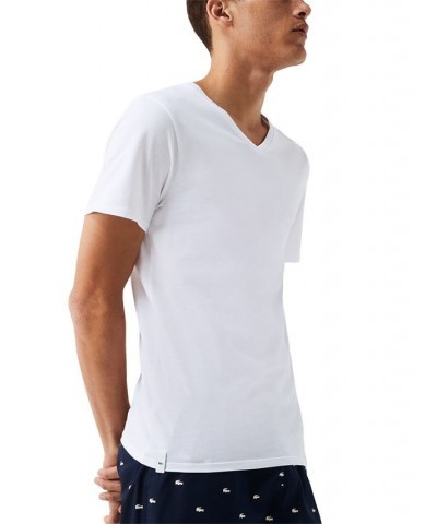 Men's V-Neck Lounge Slim Fit Undershirt Set, 3-Piece White $22.05 Undershirt