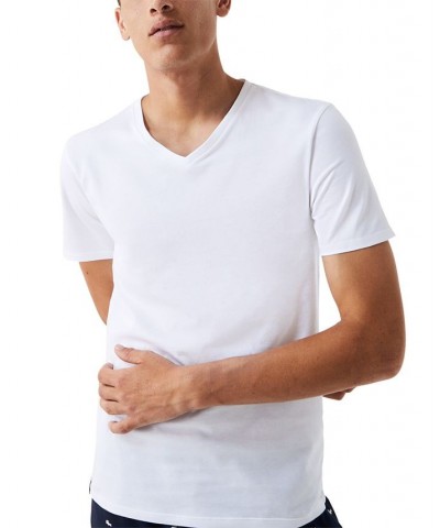 Men's V-Neck Lounge Slim Fit Undershirt Set, 3-Piece White $22.05 Undershirt