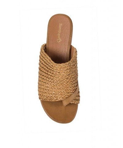 Abey Wedge Slide Sandals Brown $44.20 Shoes