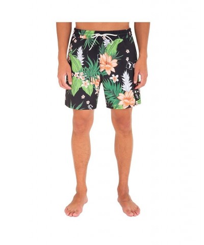 Men's Chicago White Sox Cannonball Tropics Swim Trunks Black $33.80 Shorts