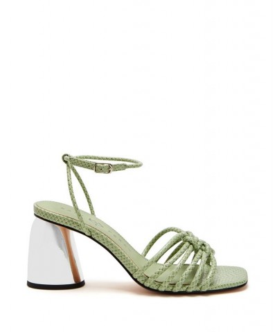 Women's The Timmer Knotted Buckle Sandals Green $57.12 Shoes