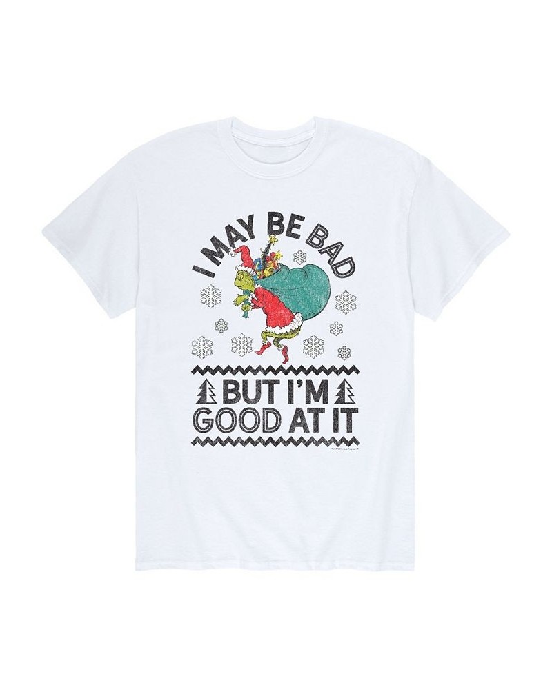 Men's Dr. Seuss The Grinch Good T-shirt White $19.24 T-Shirts