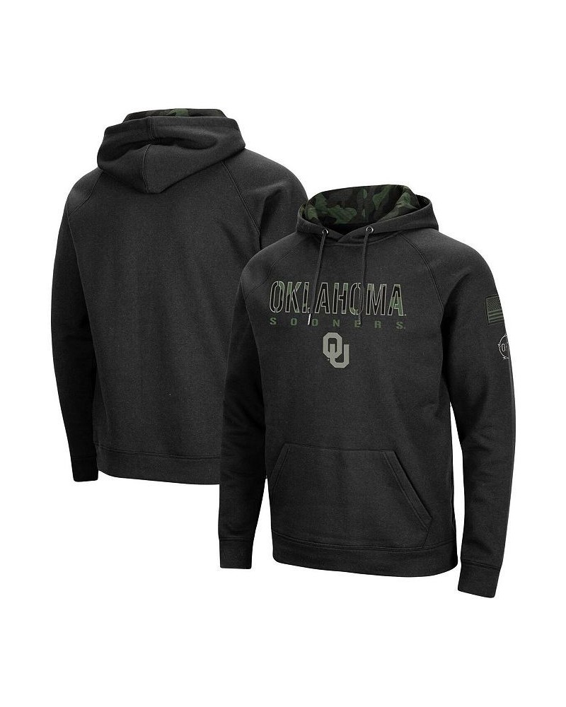 Men's Black Oklahoma Sooners OHT Military-Inspired Appreciation Camo Pullover Hoodie $33.75 Sweatshirt