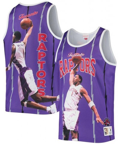 Men's Tracy McGrady Purple Toronto Raptors Hardwood Classics Player Tank Top $27.06 T-Shirts