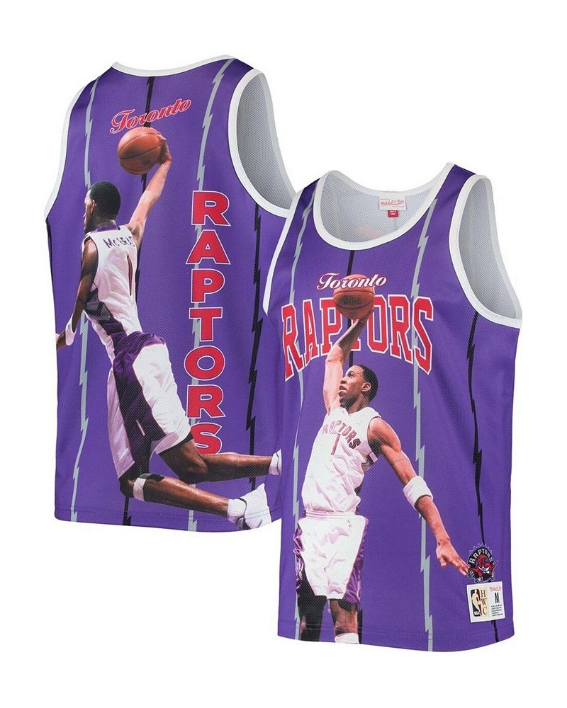 Men's Tracy McGrady Purple Toronto Raptors Hardwood Classics Player Tank Top $27.06 T-Shirts