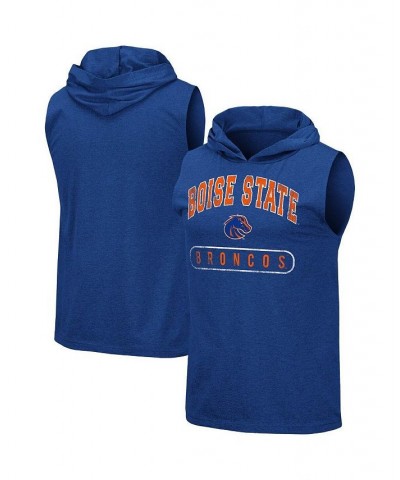 Men's Heathered Royal Boise State Broncos Varsity Hoodie Tank Top $20.00 T-Shirts