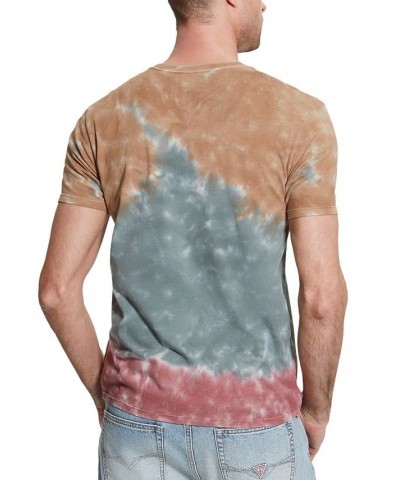 Men's Short-Sleeve Crewneck Allover Tie Dye Logo T-Shirt White $29.67 T-Shirts