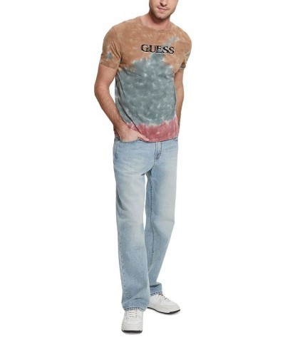 Men's Short-Sleeve Crewneck Allover Tie Dye Logo T-Shirt White $29.67 T-Shirts