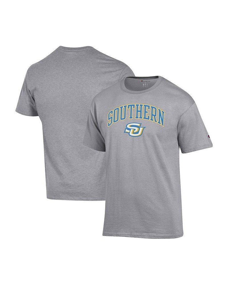 Men's Gray Southern University Jaguars Arch Over Logo T-shirt $17.99 T-Shirts