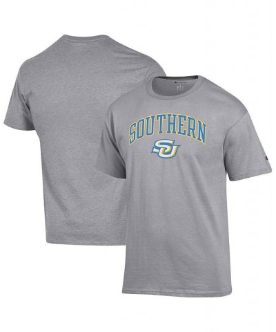 Men's Gray Southern University Jaguars Arch Over Logo T-shirt $17.99 T-Shirts