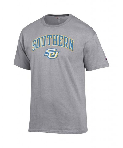 Men's Gray Southern University Jaguars Arch Over Logo T-shirt $17.99 T-Shirts