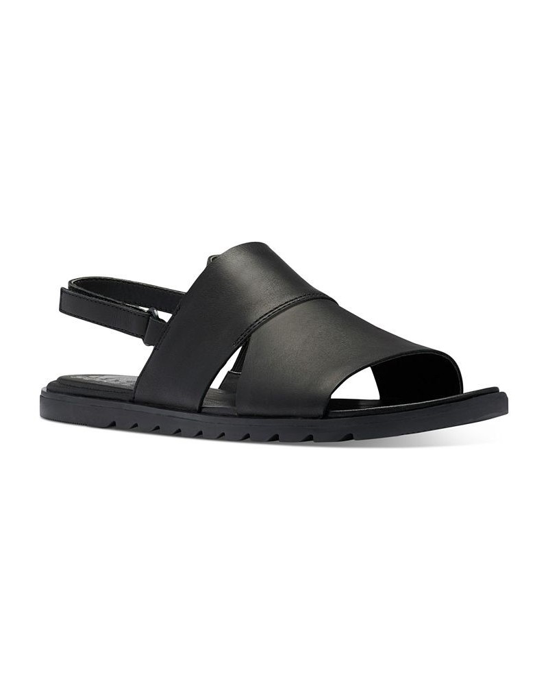 Women's Ella II Slingback Flat Sandals Black $48.00 Shoes